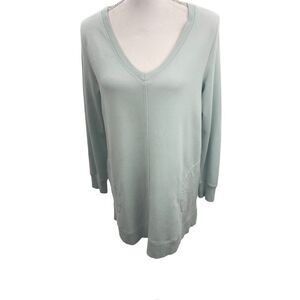 Soft  surroundings long sleeve baby blue v neck